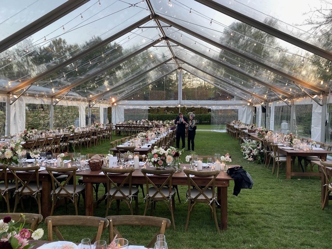 outdoor wedding tent decoration