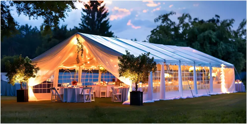 different types of event tents